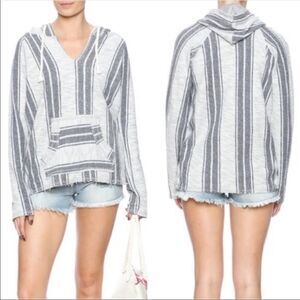 Ocean Drive Striped Baja Hoodie Size Small